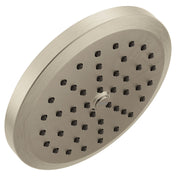 One-Function 6-3/4 Inch Wide Diameter Rain Showerhead with Immersion Rainshower Technology in Brushed Nickel