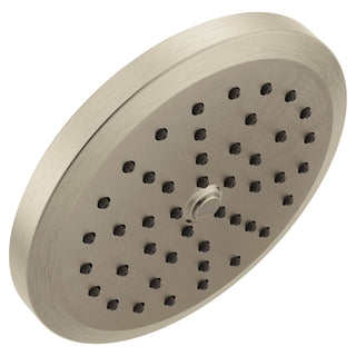 One-Function 6-3/4 Inch Wide Diameter Rain Showerhead with Immersion Rainshower Technology in Brushed Nickel
