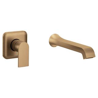 Genta LX Single Handle Wall Mount Tub Filler High Flow Tub Faucet With 10" Spout Reach in Gold