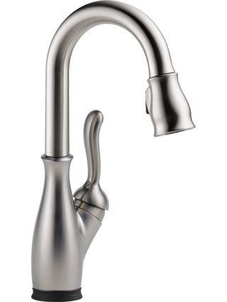 Leland Pull Down Touch Bar Faucet with Handles in Spotshield Stainless