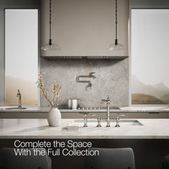Kohler Artifacts Bridge Faucet in Vibrant Polished Nickel | product photo