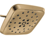 Rain Adjustable Shower Head with H2Okinetic Technology in Lumicoat Champagne Bronze
