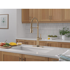 Renaldi Touchless Pull-Down Kitchen Faucet with Touch Technology in Lumicoat Champagne Bronze | product photo