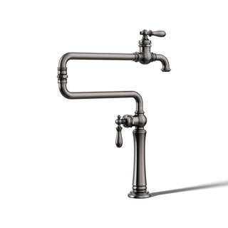 Artifacts Single-Hole Deck-Mount Pot Filler with Extended Spout