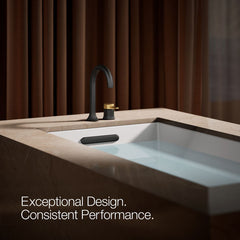 Kohler Occasion 2.25" W x 3.38" H Bathroom Faucet Handle in Matte Black/Gold | product photo