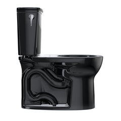 Drake® Transitional Two-Piece Elongated 1.28 GPF Universal Height TORNADO FLUSH® Toilet, Ebony | product photo