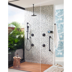 U Smart Shower 4-Outlet Digital Shower Controller for Thermostatic Shower Valve in Matte Black | product photo