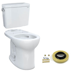 Drake Two Piece Round 1.6 Gpf Universal Height Toilet with Wax Ring in Cotton | product photo