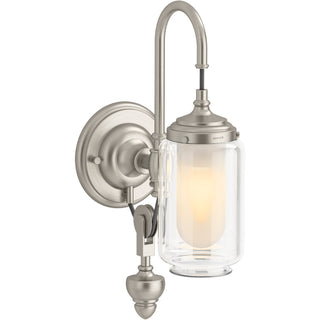 Artifacts 1 Light Armed Sconce in Brushed Nickel