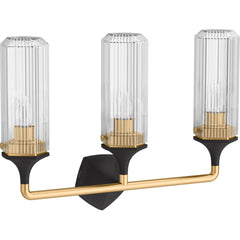 Kohler Occasion 3-Light Sconce in Black, Brass Trim | product photo
