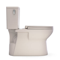 Glaston Two-Piece Elongated 1.28 GPF WASHLET+ and Auto Flush Ready Universal Height Toilet with CEFIONTECT and SS124 SoftClose Seat, Bone, MS472124CEFG#03 | product photo