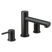 Align Double Handle Deck Mounted Roman Tub Faucet Trim in Matte Black