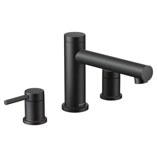Align Double Handle Deck Mounted Roman Tub Faucet Trim in Matte Black