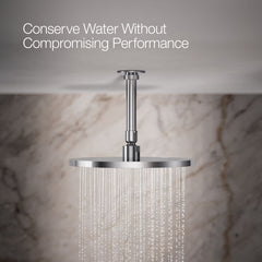 Contemporary Full Fixed Shower Head with Katalyst Air Induction Spray in Polished Chrome | product photo