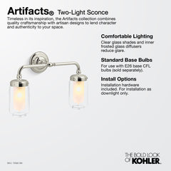 Kohler Artifacts Two-Light Sconce | product photo