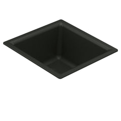 Host 15.75-Inch Wide x 7-Inch Deep Dual Mount Granite Single Bowl Kitchen or Bar Sink in Black | product photo