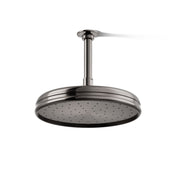 Traditional Round 10" Rainhead with Katalyst Air-Induction Spray in Vibrant Titanium