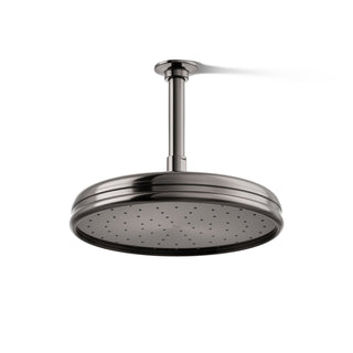 Traditional Round 10" Rainhead with Katalyst Air-Induction Spray in Vibrant Titanium