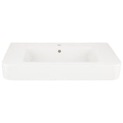 33" Burleson White Porcelain Rectangular Wall Bathroom Sink with Overflow
