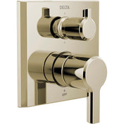 Pivotal 6.75” H x 7.12” W Faucet Trim in Lumicoat Polished Nickel