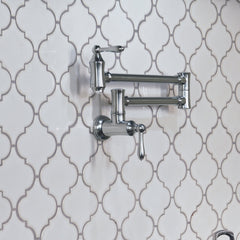 Traditional Pot Filler Kitchen Faucet in Arctic Stainless | product photo