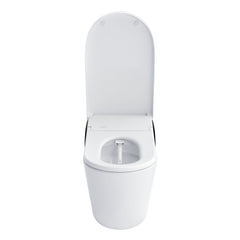 NEOREST® LS Dual Flush 1.0 or 0.8 GF Integrated Bidet Toilet, Cotton White with Black Trim in Cotton/Black | product photo