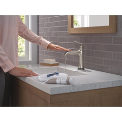 Bonacci Single Hole Bathroom Faucet with Touch2O and Touchless Technology, Stainless Bathroom Faucet, Diamond Seal Technology, Lumicoat Stainless | product photo