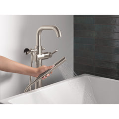 Floor Mount Tub Filler in Stainless | product photo