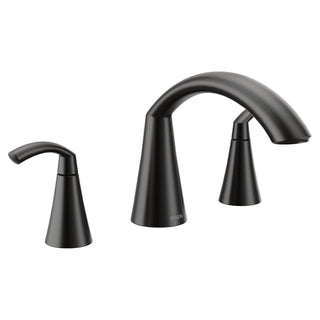 Glyde Double Handle Deck Mounted Roman Tub Faucet Trim in Matte Black