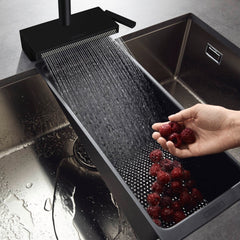 Aquno Select 3-Spray Kitchen Faucet with Pull-Down Spout, 1.75 in Matte Black | product photo
