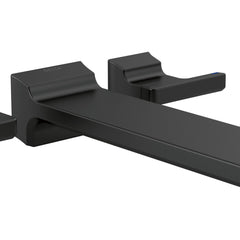 Pivotal Double Handle Wall Mounted Tub Filler Trim in Matte Black | product photo