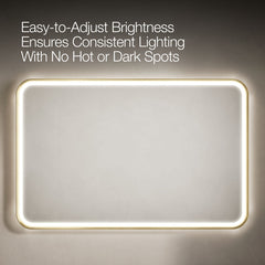 Kohler Essential 22" X 34" Rectangular Lighted Framed Mirror | product photo