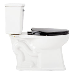 Benbrook 1.28 GPF Two Piece Elongated Toilet in Black/Chrome | product photo