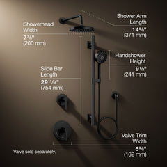 Kohler Awaken Tub & Shower Faucet in Matte Black | product photo