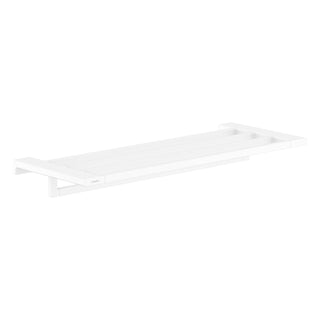 AddStoris Towel Rack with Towel Holder in Matte White
