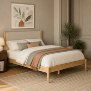 Grevane Scalpay Solid Wood Boucle Bed