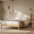Grevane Scalpay Solid Wood Boucle Bed