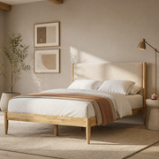 Grevane Scalpay Solid Wood Boucle Bed