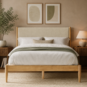 Grevane Scalpay Solid Wood Boucle Bed