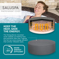 EnergySense cover | Manufacturer graphic on the insulated cover and energy savings