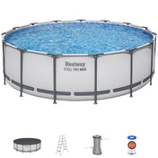 Bestway Steel Pro MAX Prismatic Stone 15 Foot Pool Set