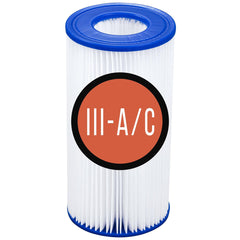 Cartridge | White Type III filter cartridge with blue end caps