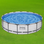 Bestway Steel Pro MAX 15 Foot Round Above Ground Pool with Pump & Cover