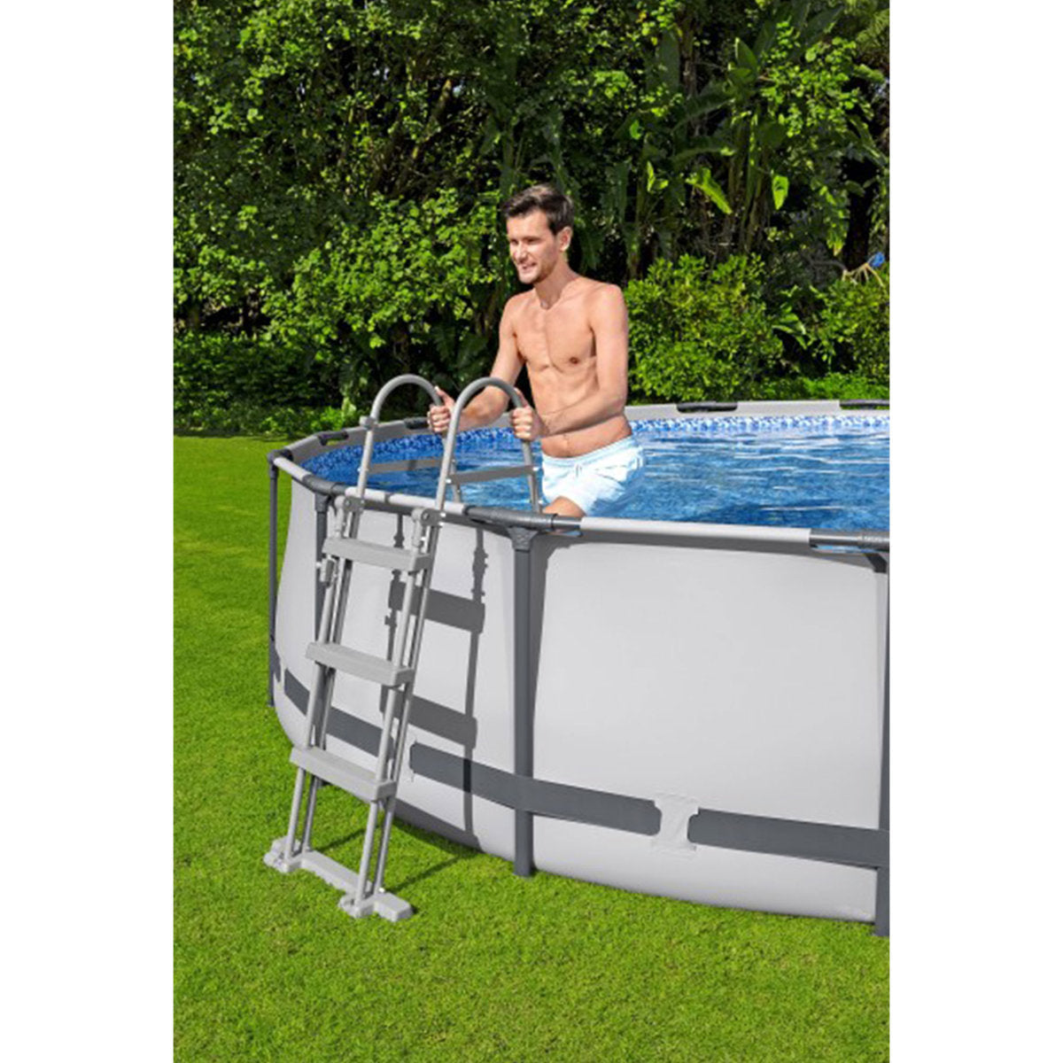 Bestway Steel Pro MAX 15 Foot Round Above Ground Pool with Pump & Cover