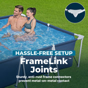 Bestway Steel Pro rectangular pool construction detail diagram