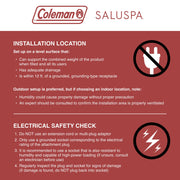 Setup and safety | Manufacturer graphic on installation location and electrical safety
