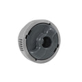 ChemConnect | Gray ChemConnect chemical dispenser cap mounted on the tub wall