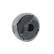 ChemConnect | Gray ChemConnect chemical dispenser cap mounted on the tub wall