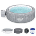 Included kit | Hero tub shown with the standard cover, EnergySense cover, ChemConnect cap, and filter cartridge