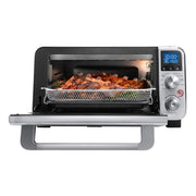 Roasting | Door open with ribs roasting in the basket under the top element